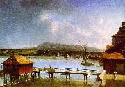  Francois  Ferriere The Old Port of Geneva oil painting reproduction